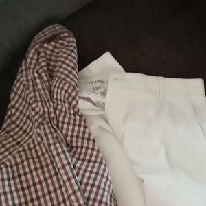 Mens pants and button up shirt